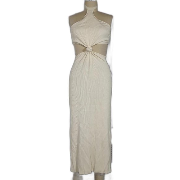 Cult Gaia Cameron Cutout Midaxi Dress Off White Size S - Picture 2 of 8
